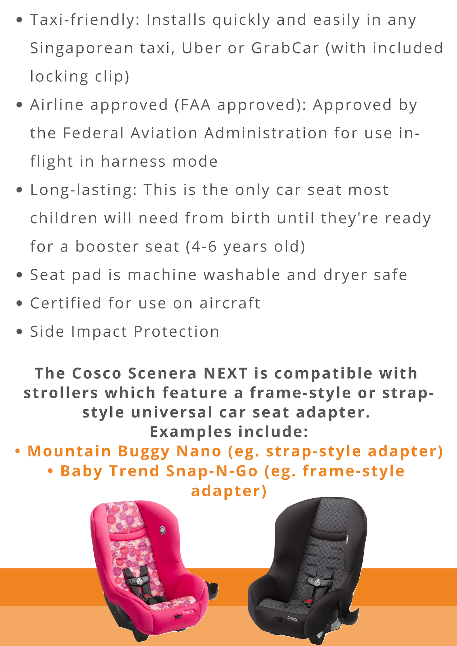 cosco car seat compatible stroller