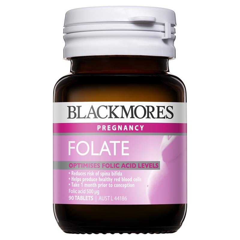 Blackmores Folate 500mcg 90 Tablets X 2 Bottles Expiry Nov 2023 Australia Made 100 Authentic Folic Acid For Pregnancy And Pre Conception Reduce The Risk Of Birth Defects Of