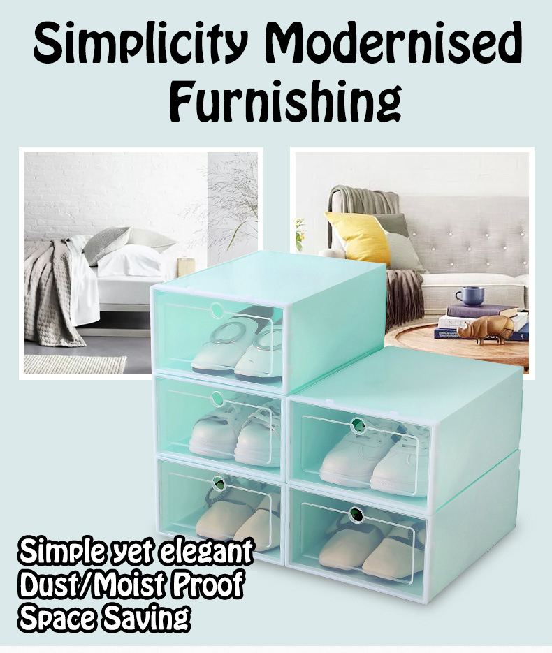 Bundle Of 6 12 Stackable Modular Shoe Box Drawer Storage Shoe