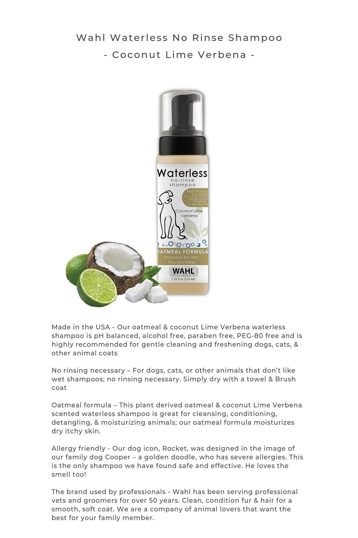 wahl no rinse cat shampoo reviews