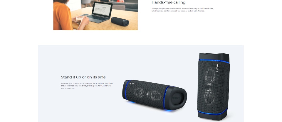 Sony SRS-XB33 Extra Bass Portable Bluetooth Speaker - T2