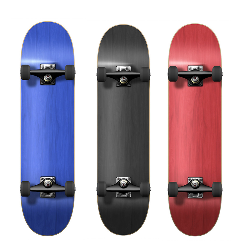 Yocaher Micro Cruiser Blank Deck Stained Red