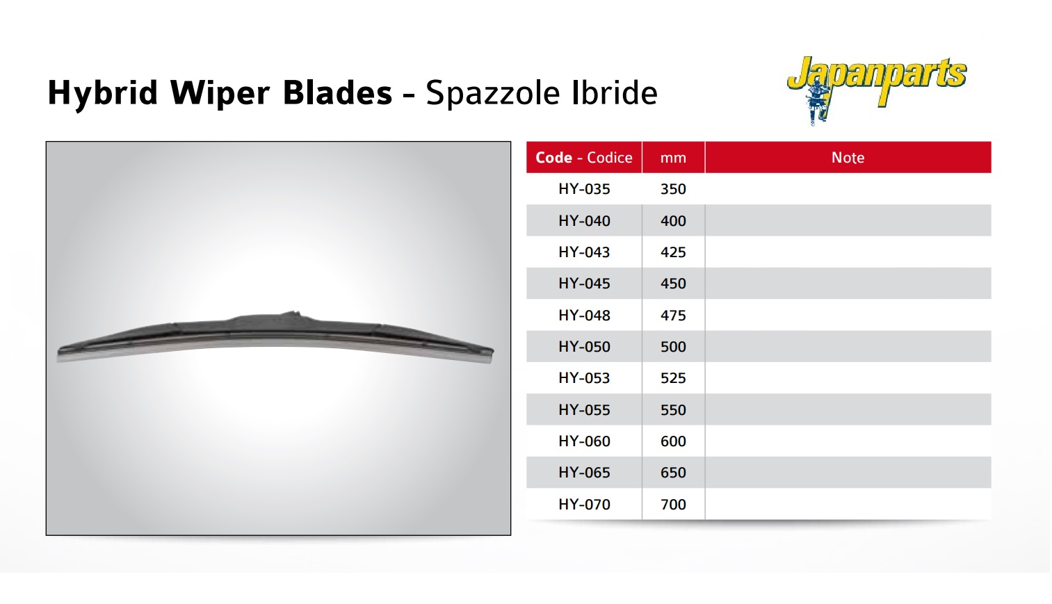 Hybrid Wiper Blade Japanparts 22 Inches 550 Mm Lazada Singapore