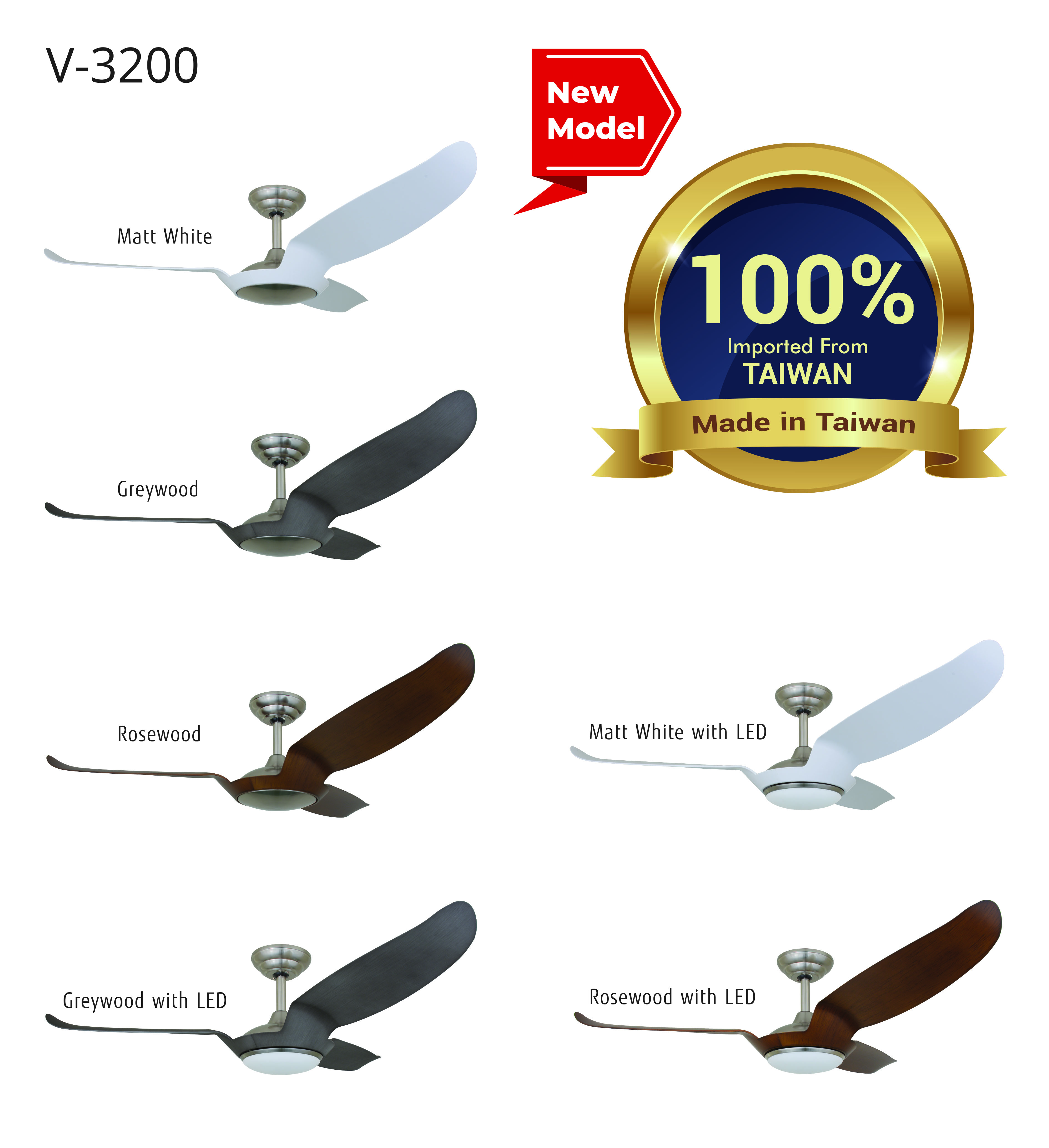 Fanztec 52" DC Ceiling Fan With Remote Control