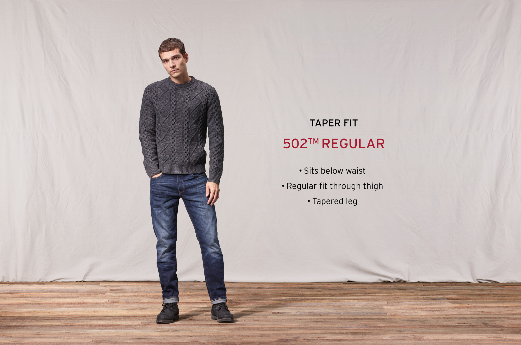 levi's 502 regular taper fit