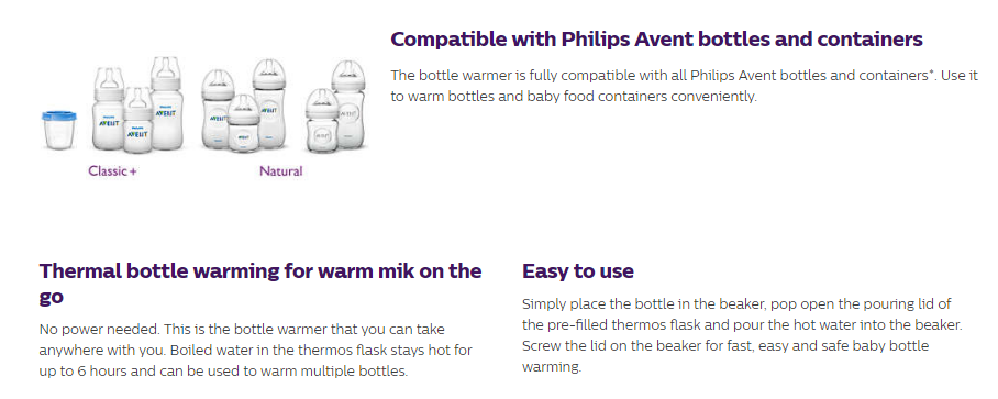 Qoo10 - Philips Avent Thermo Flask Bottle Warmer