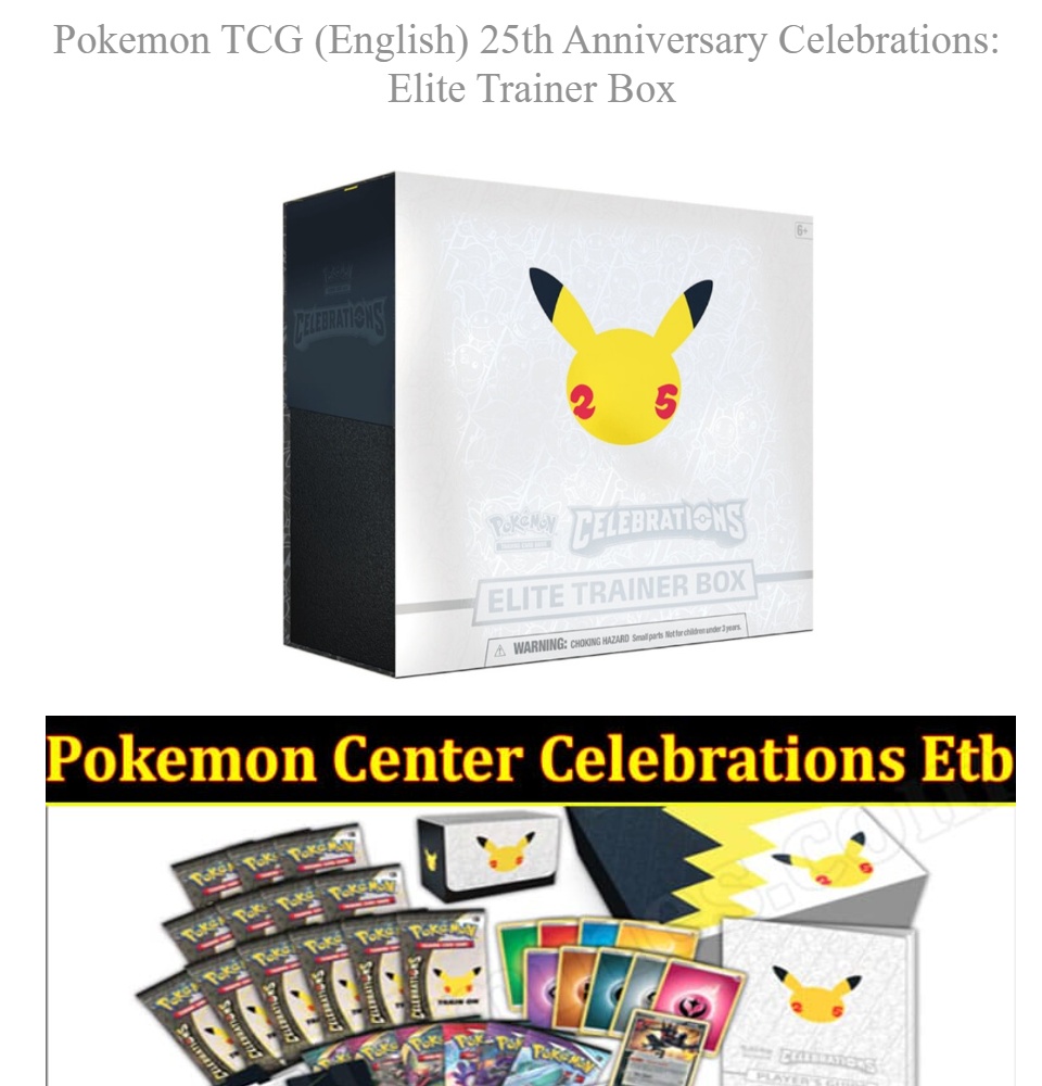 Pokemon TCG (English) 25th Anniversary Celebrations: Elite Trainer