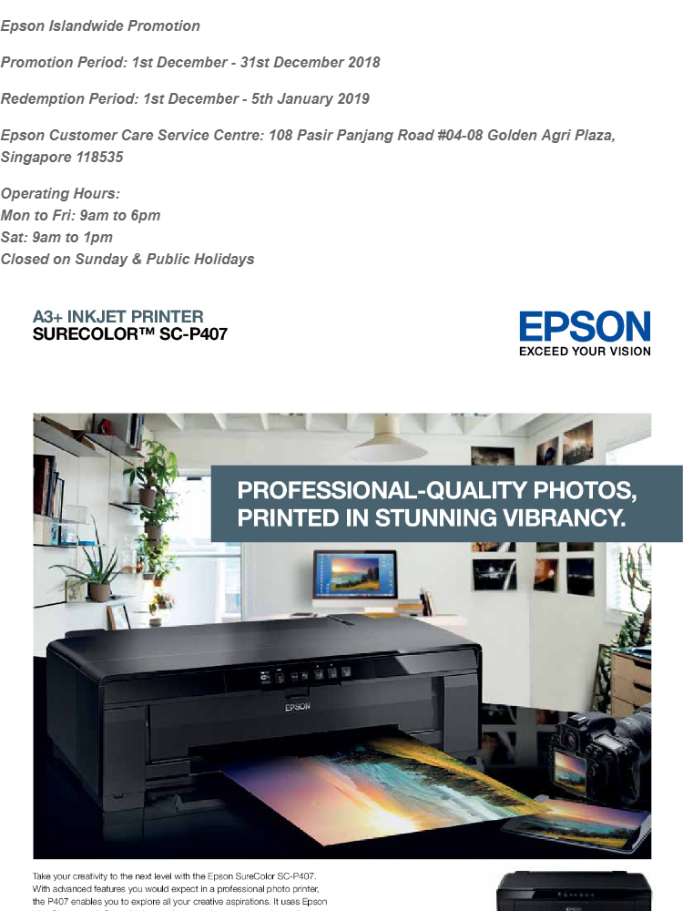 epson p407 printer