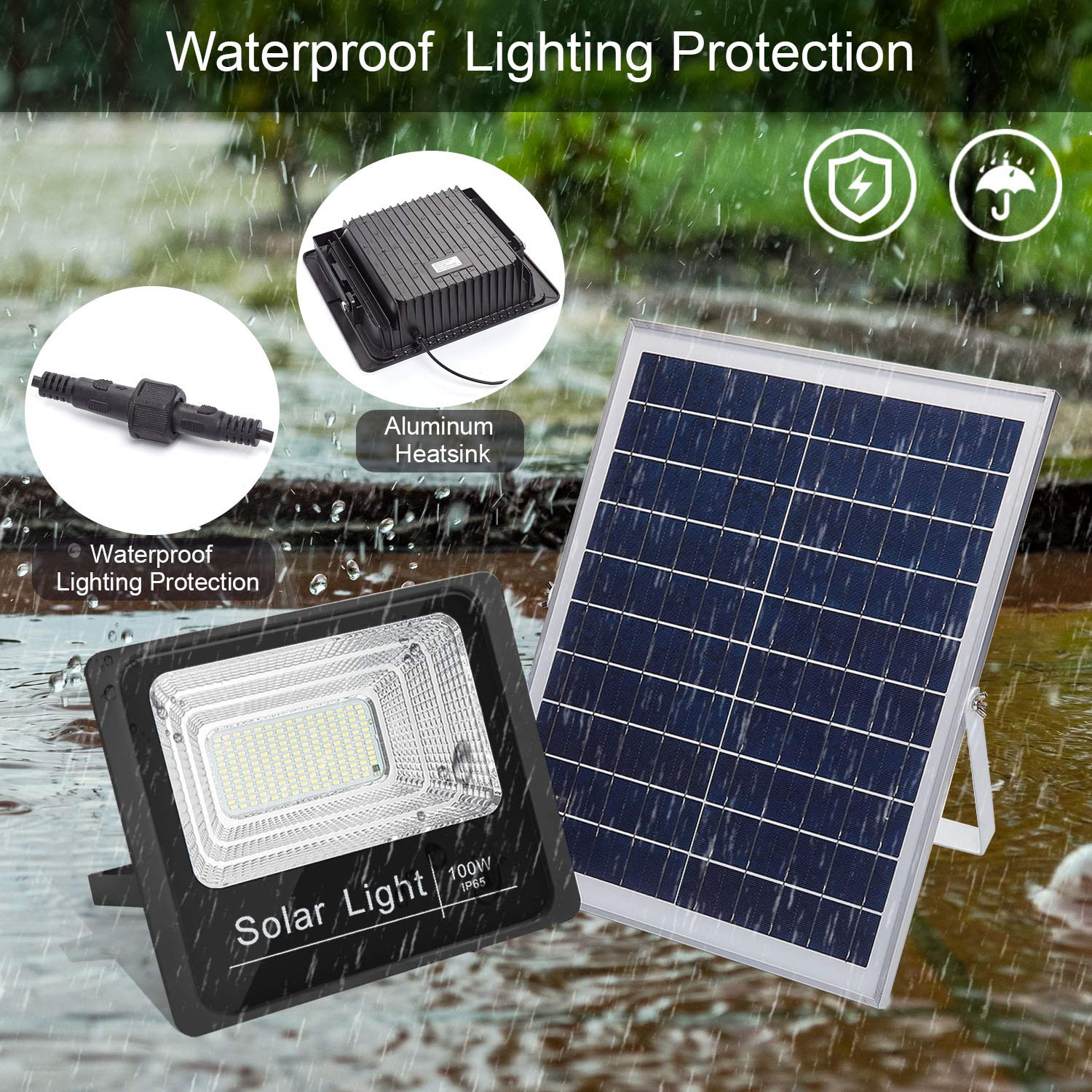 Takeblue Solar Led Flood Light 100w Waterproof Separable Takeblue Solar Led Flood Light 100w