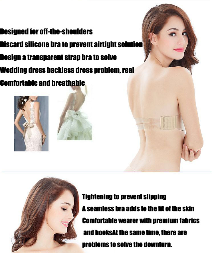Summer Sexy Strapless Bra Seamless Underwear Thin Chest Wedding