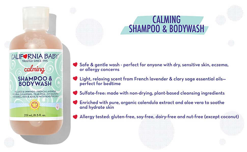 California Baby Shampoo & Bodywash Calming (19oz / 17.5oz / 8.5oz) -Baby Product 83454fe4d74554378c555c07dd34e00b