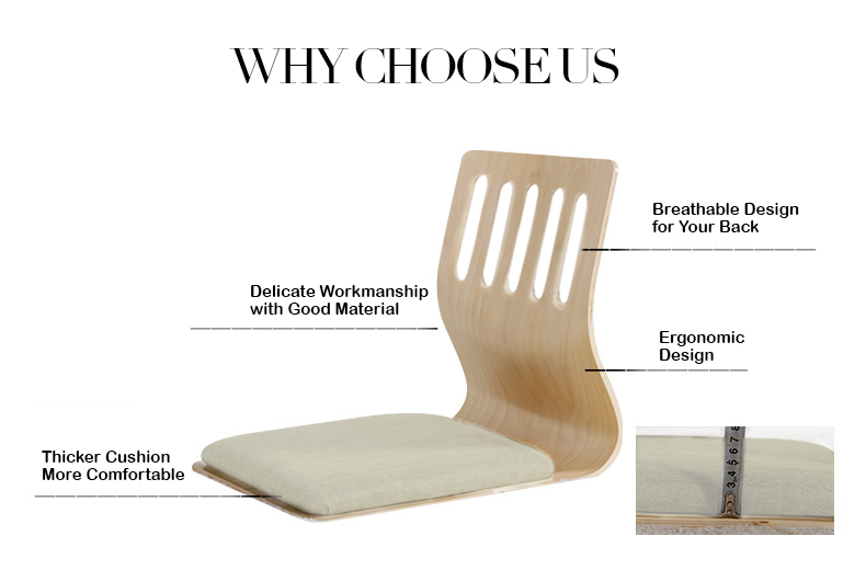 Japanese Tatami Chair Legless Chair Floor Chair Wood Chair