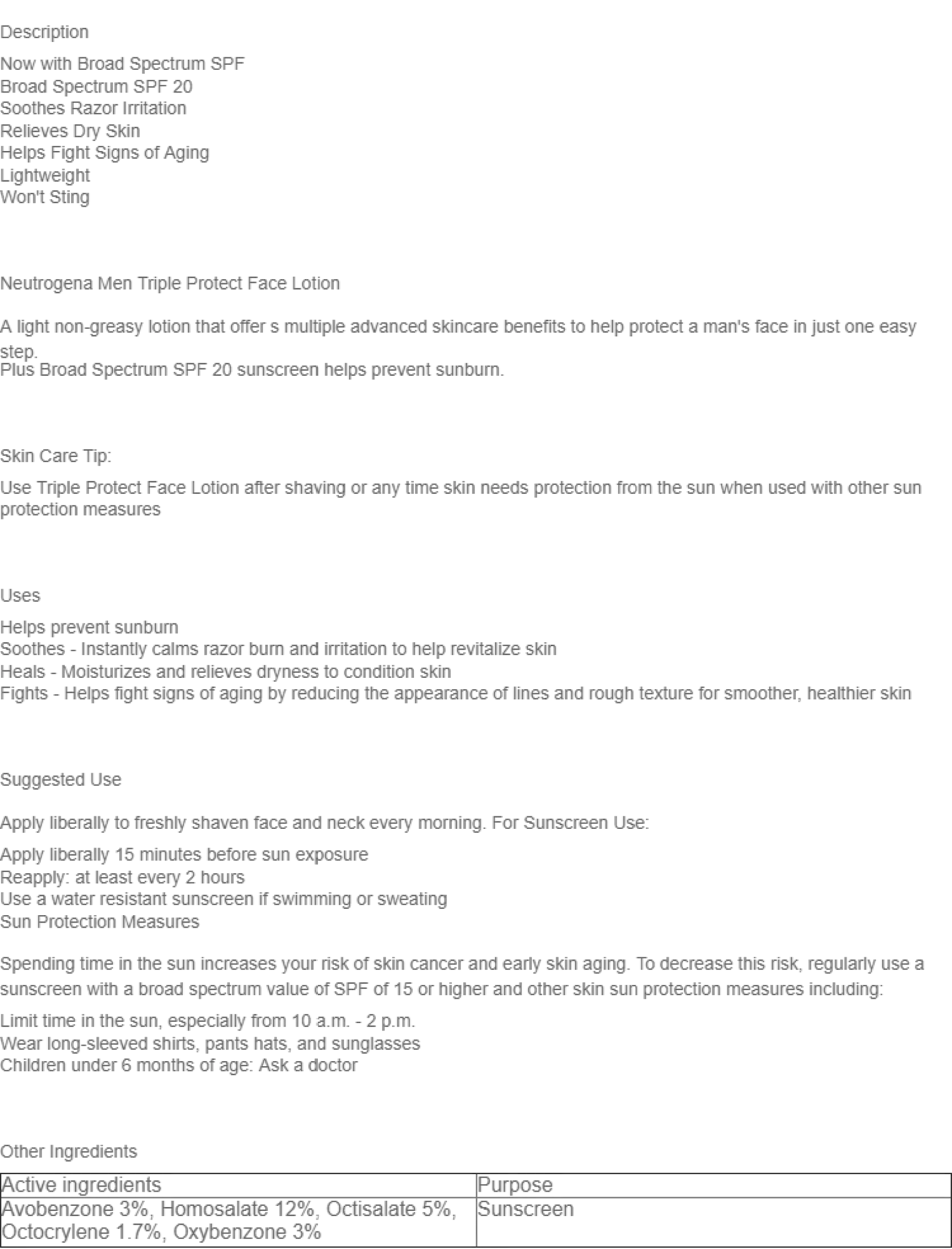 neutrogena triple protect