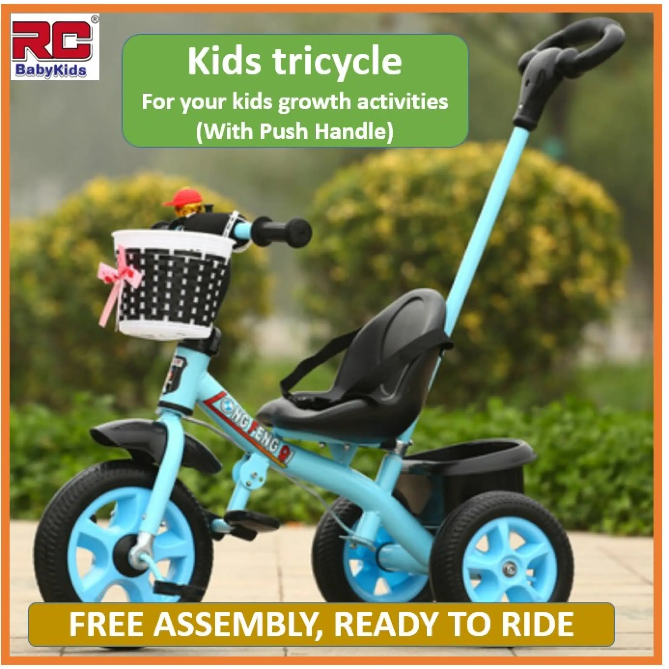 tricycle with parent push handle