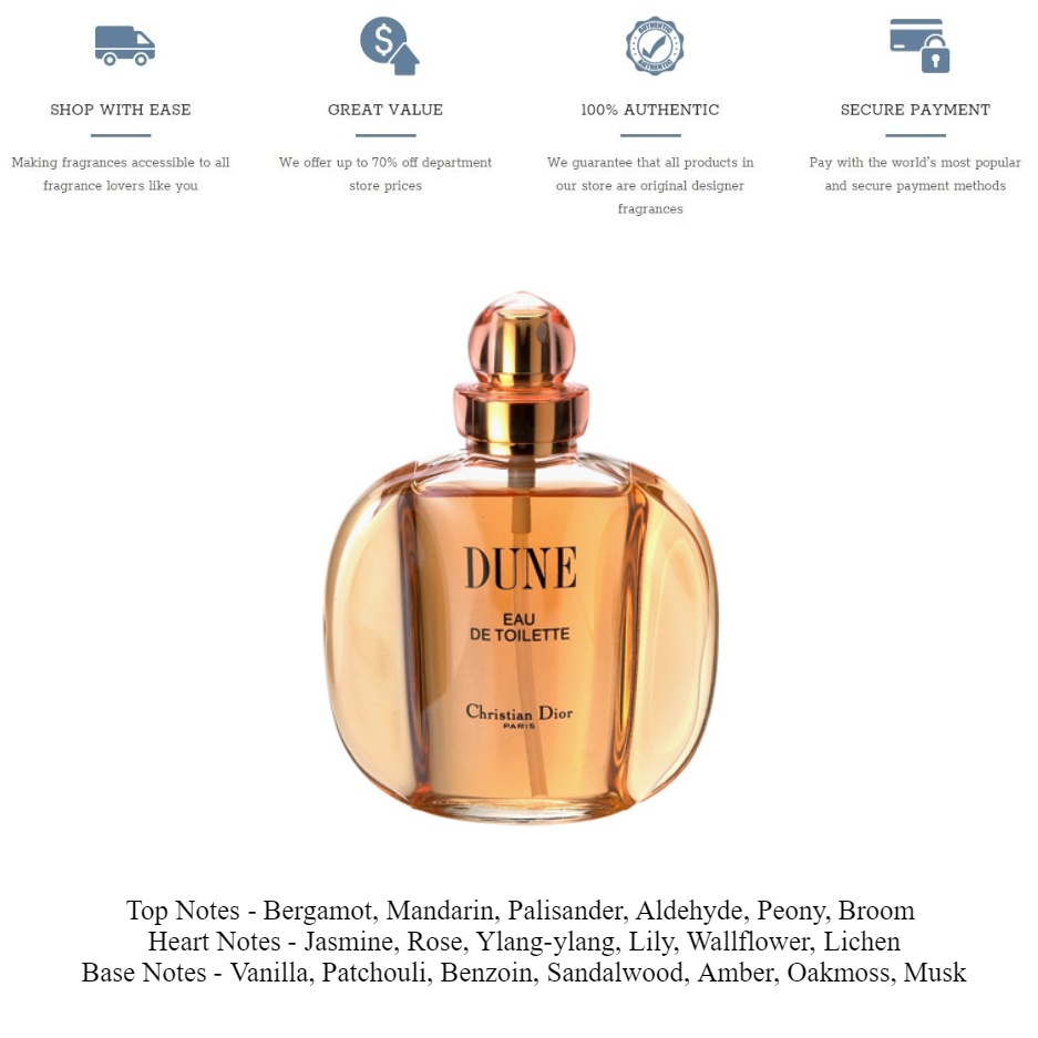 Dune hotsell perfume sale