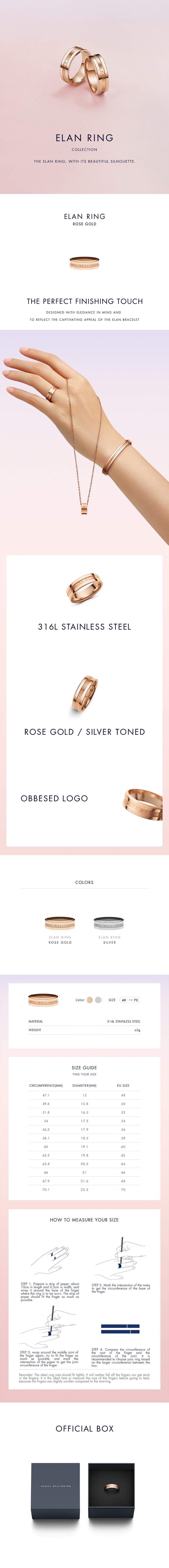 daniel wellington ring size chart