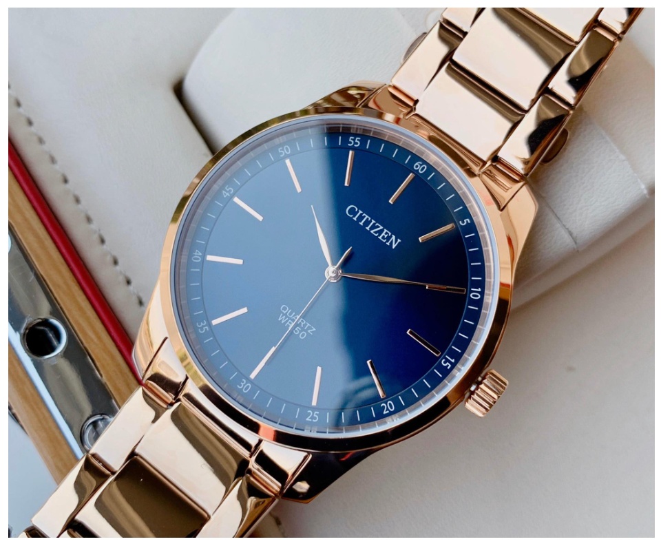 Citizen BH5003-51L Blue Analog Rose Gold Stainless Steel Quartz