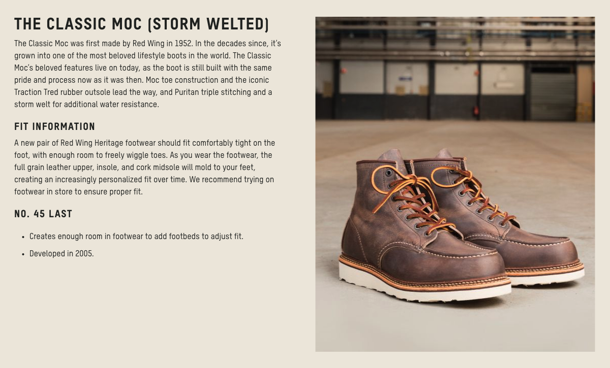 red wing boots style 45
