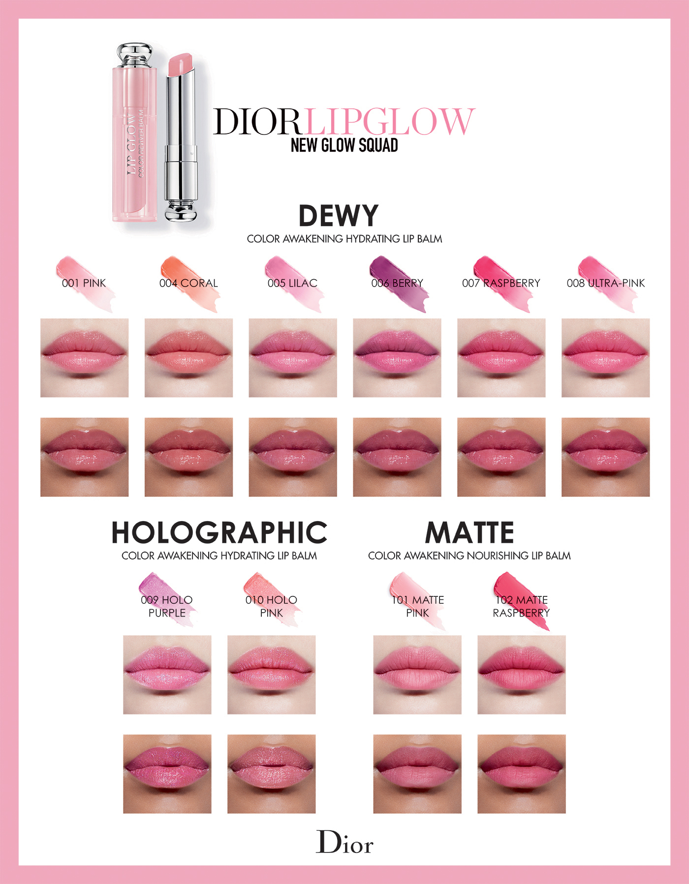 dior addict lip glow 101 matte pink