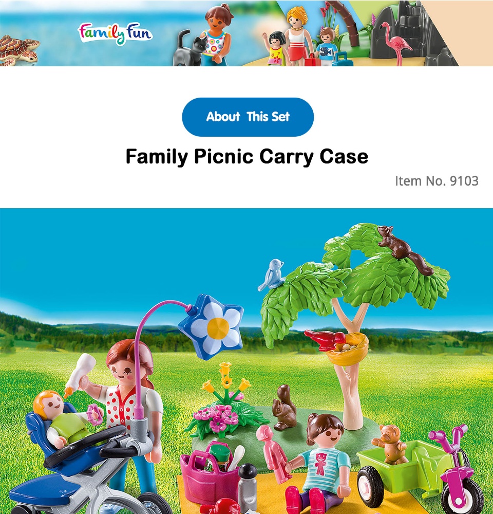 Playmobil Family Fun Family Picnic Carry Case Building Set 9103