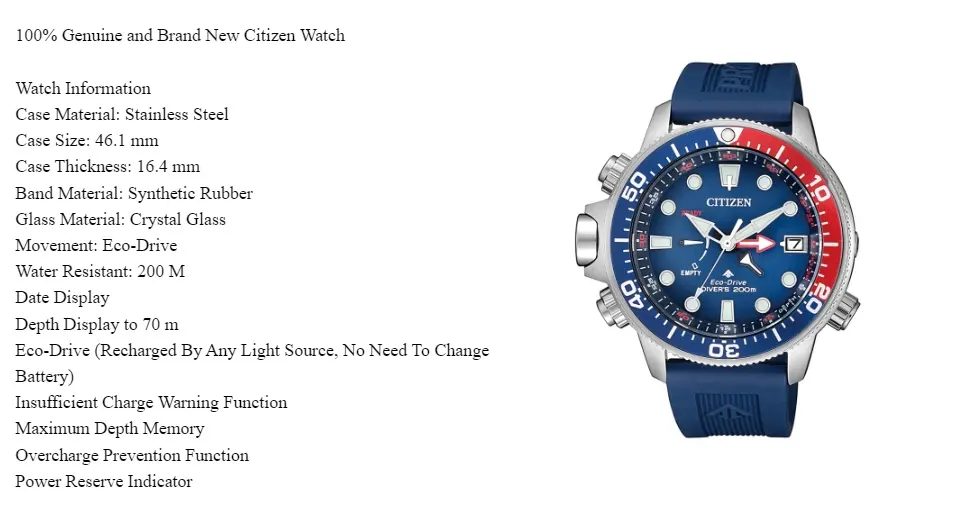 citizen 1 mm watch