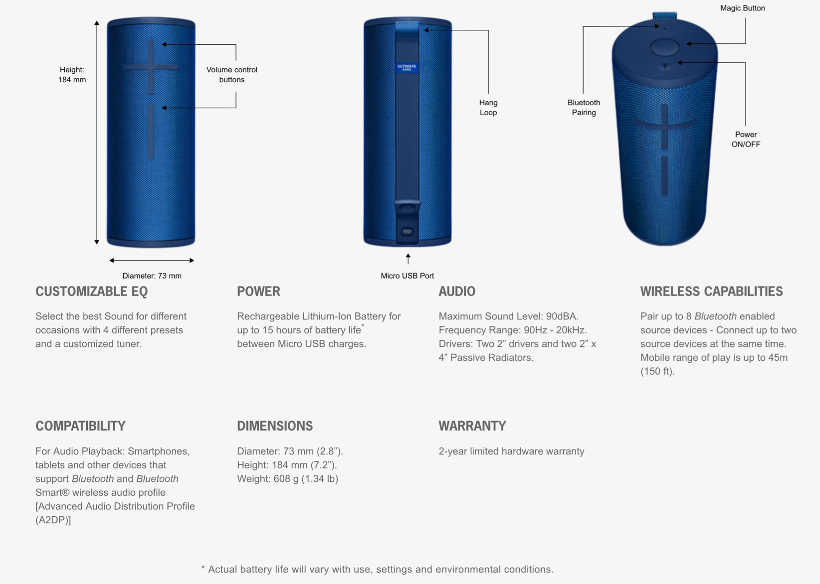 ue boom specs