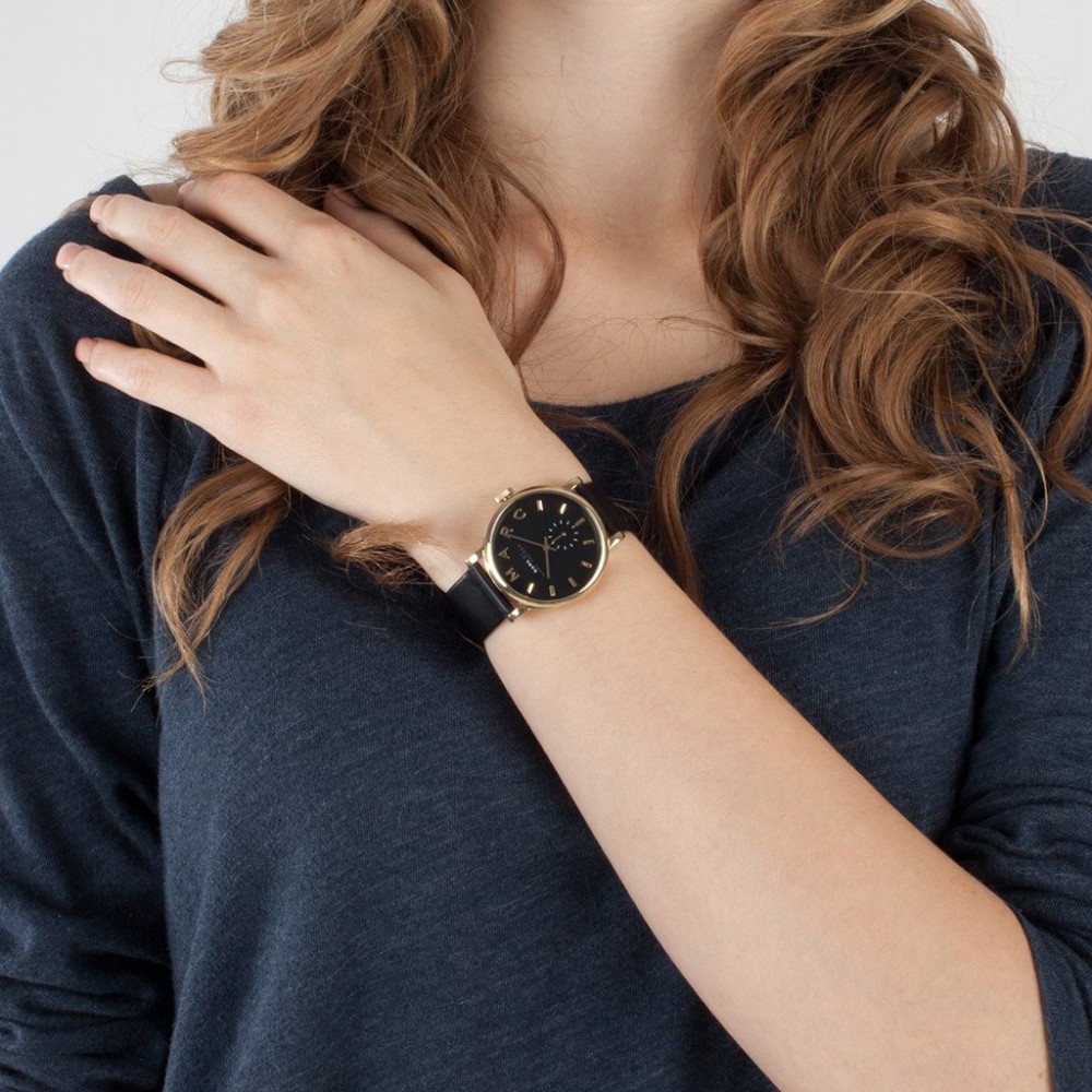 Marc Jacobs Baker Black Dial Leather Ladies Watch Mbm1269 Lazada Singapore