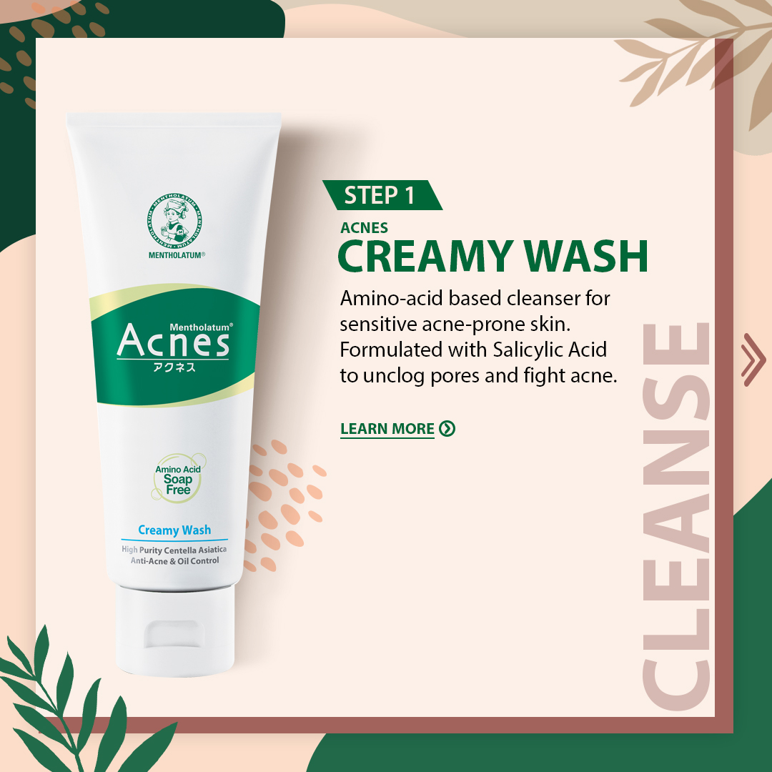 Mentholatum Acnes Anti Bacterial Creamy Face Wash 50g Lazada Singapore