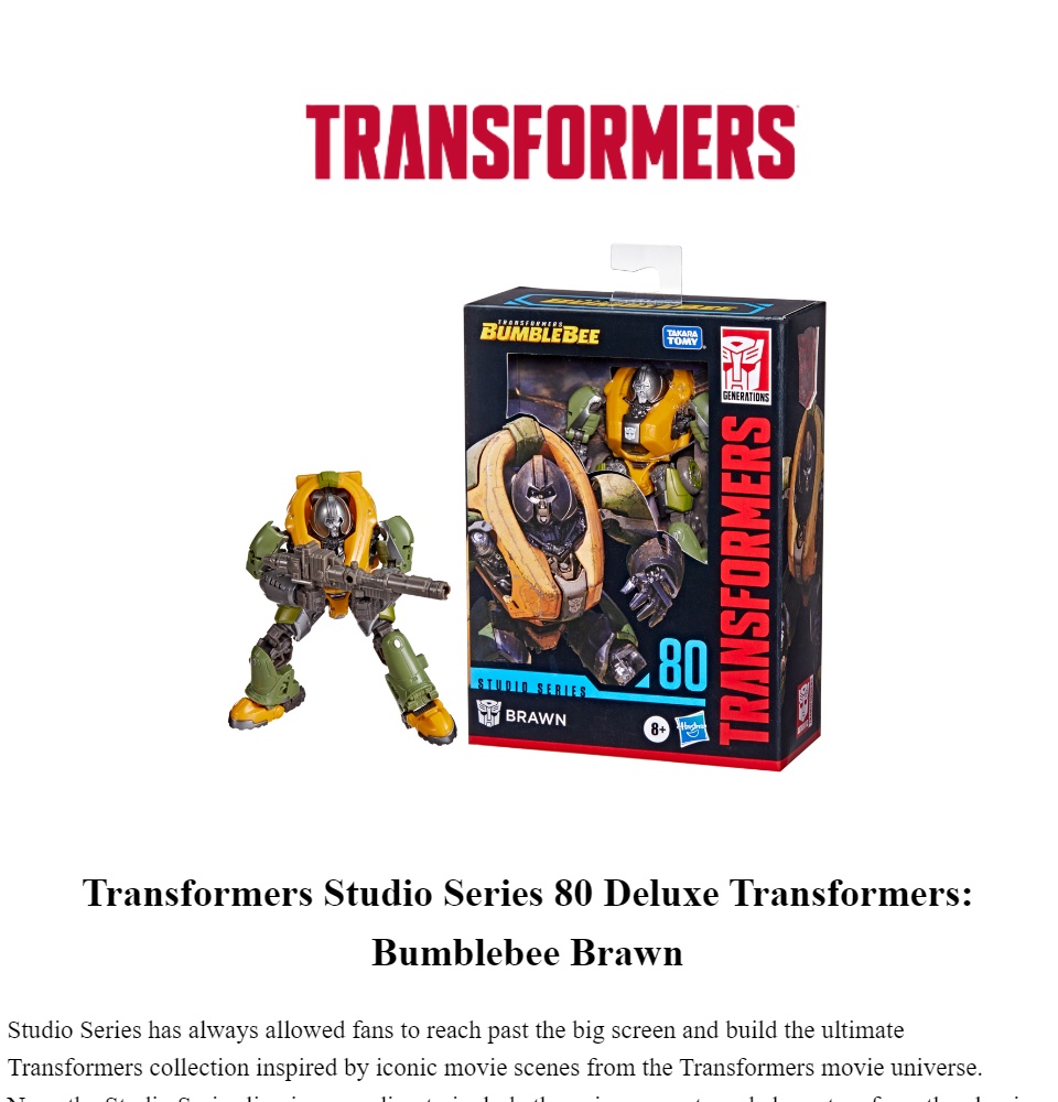 Transformers Toys Studio Series 80 Deluxe Transformers: Bumblebee