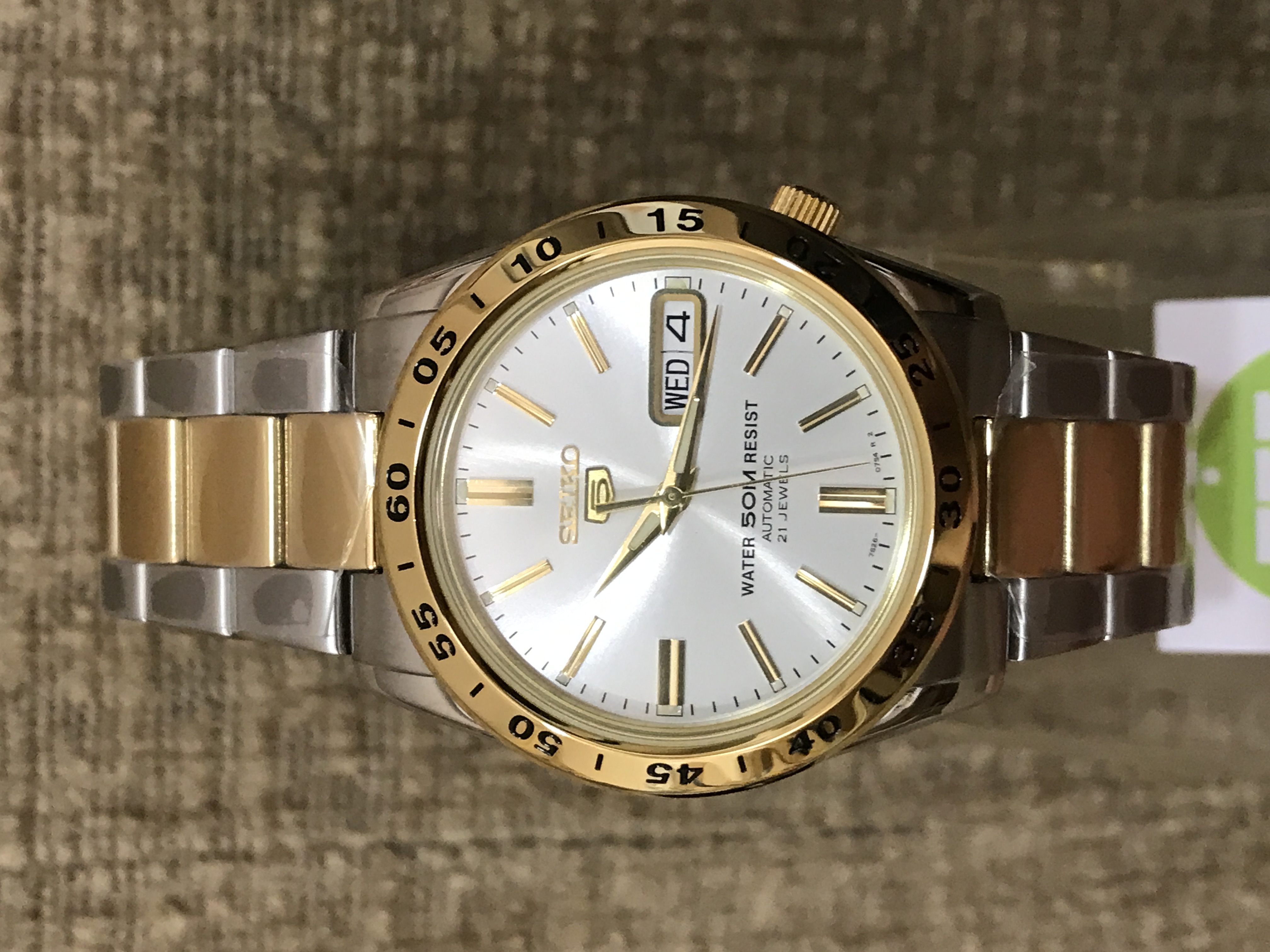 seiko 5 two tone gold