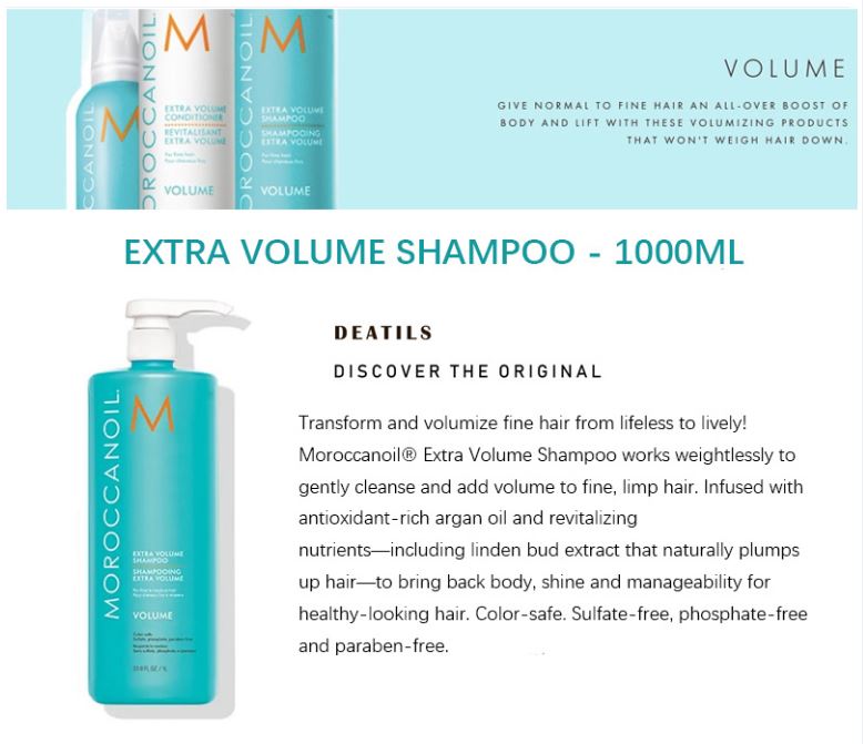 Moroccanoil Extra Volume Shampoo 250ml -Baby Product 9b29f69c5296dd2d871c0ed26e50aefd