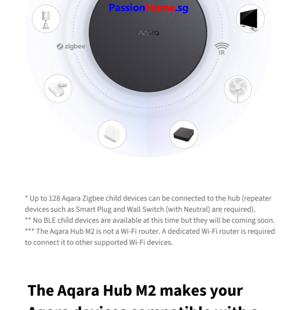 Aqara M2 Hub (Gateway) - PassionHome.sg