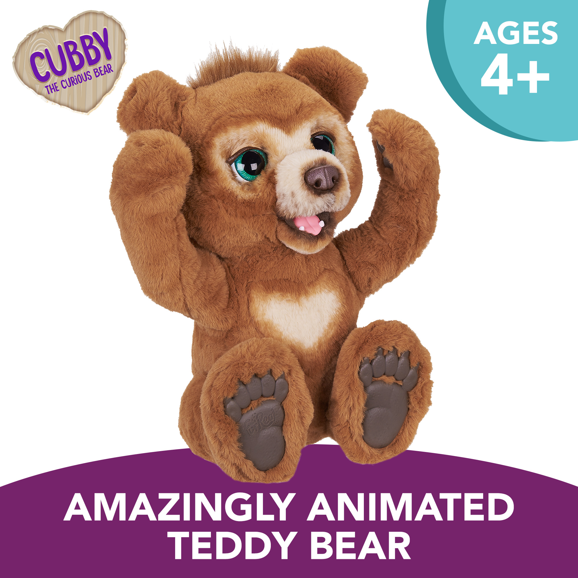 furreal cubby the curious bear interactive plush toy