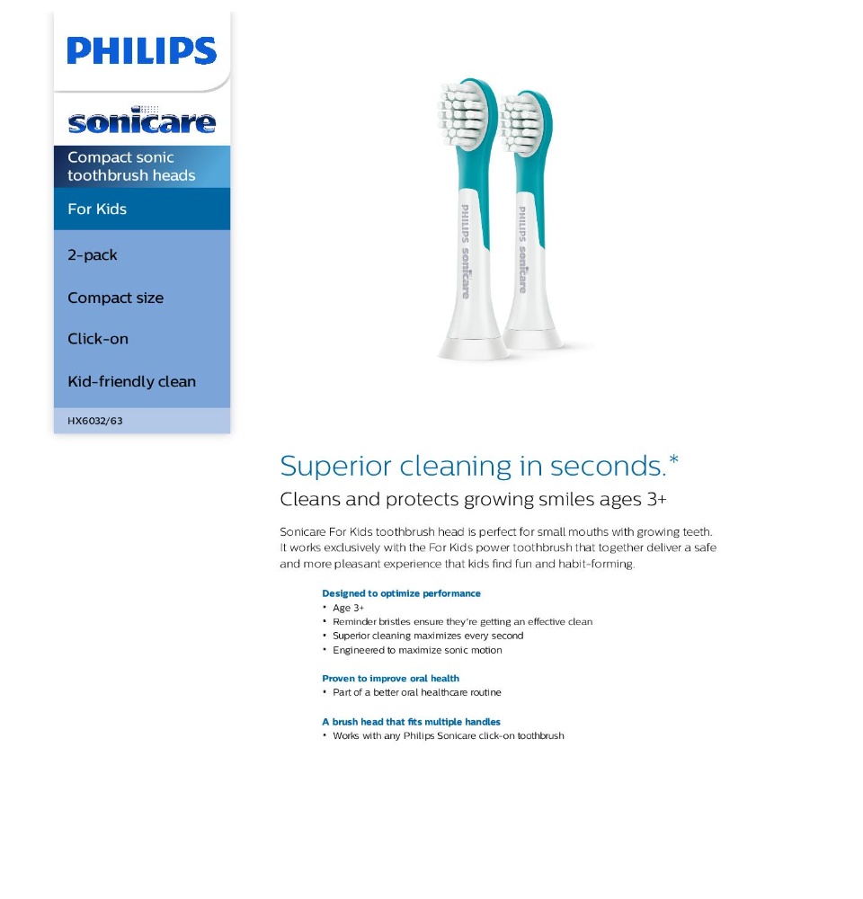 philips sonicare kids toothbrush heads