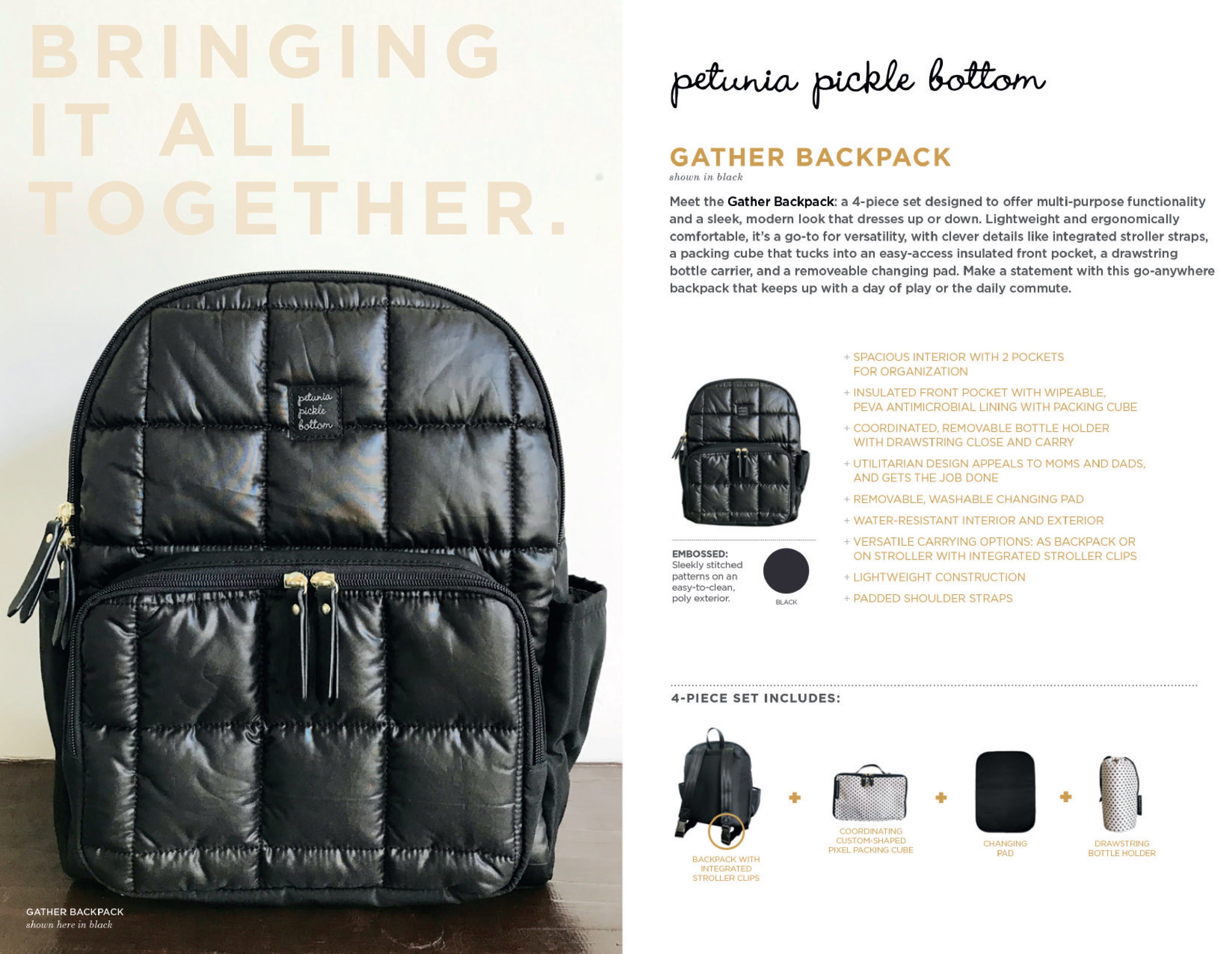 Petunia Pickle Bottom District/Gather Backpack - Shadow -Baby Product 9f8f068d6053392b4751a3e177912e5c