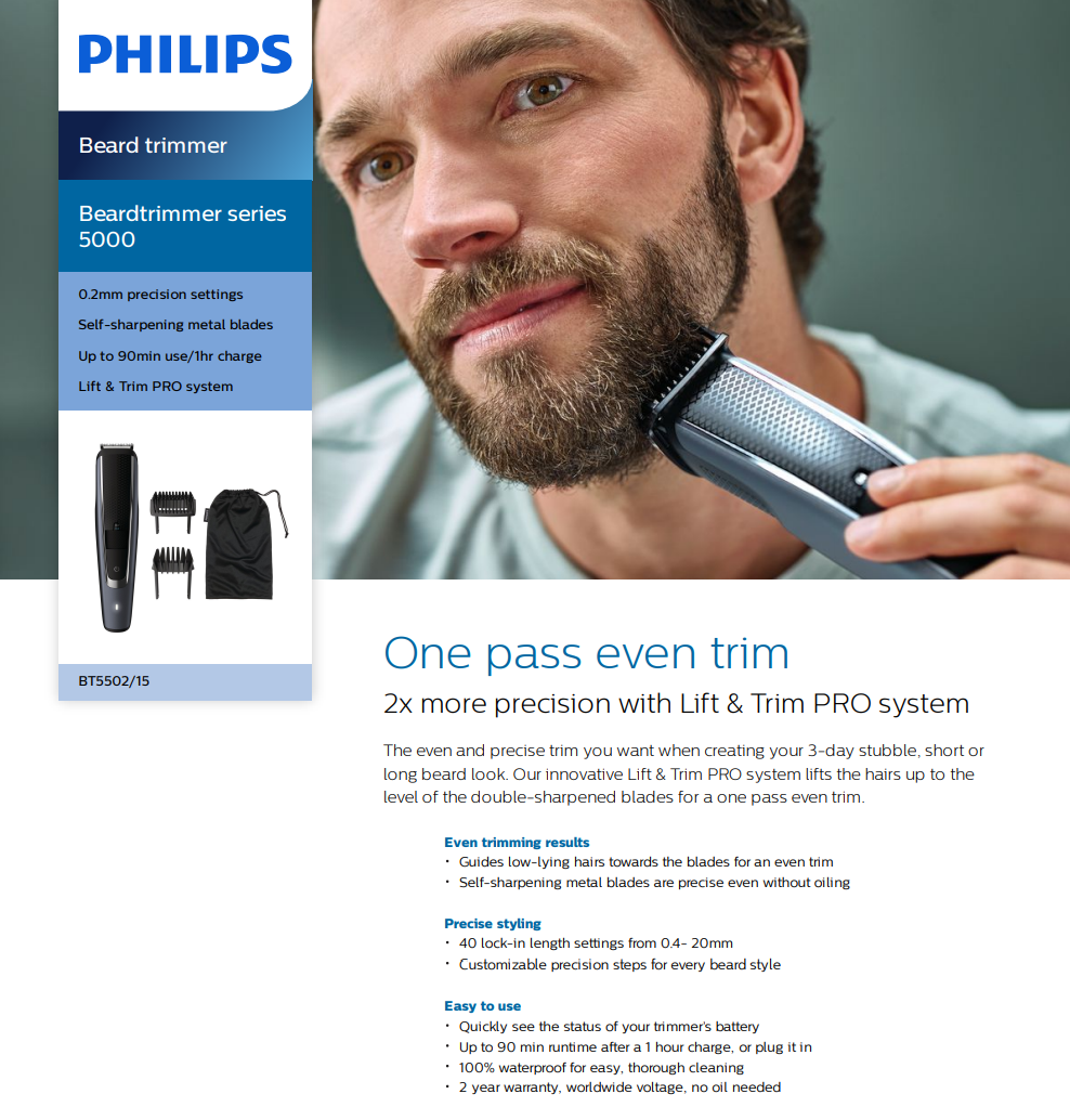 philips trimmer 20 mm comb