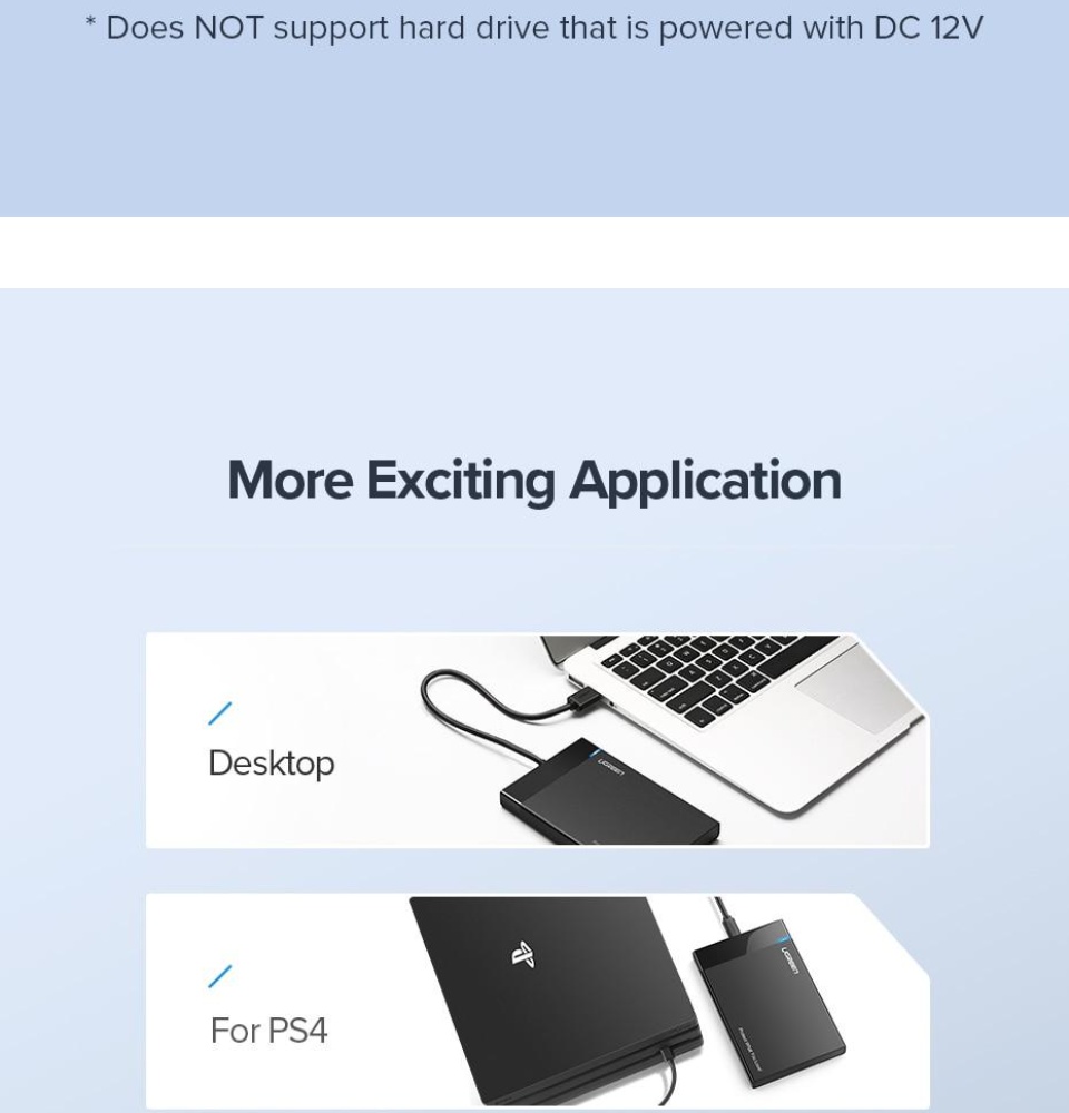 Ugreen 2.5-inch Hard Drive Enclosure USB 3.0 8 <article class="lzd-article" style="white-space: break-spaces;"> <p style="line-height: 1.7; text-align: left; text-indent: 0; margin-left: 0; margin-top: 0; margin-bottom: 0;">2 Models in this listing</p> <ul> <li style="line-height: 1.7; text-align: left; text-indent: 0px;">Fixed Wire: USB3.0 , non-detachable wire.</li> <li style="line-height: 1.7; text-align: left; text-indent: 0px;">Type C: Type C port enclosure, comes with USB3.0 to Type C cable.</li> </ul> </article>