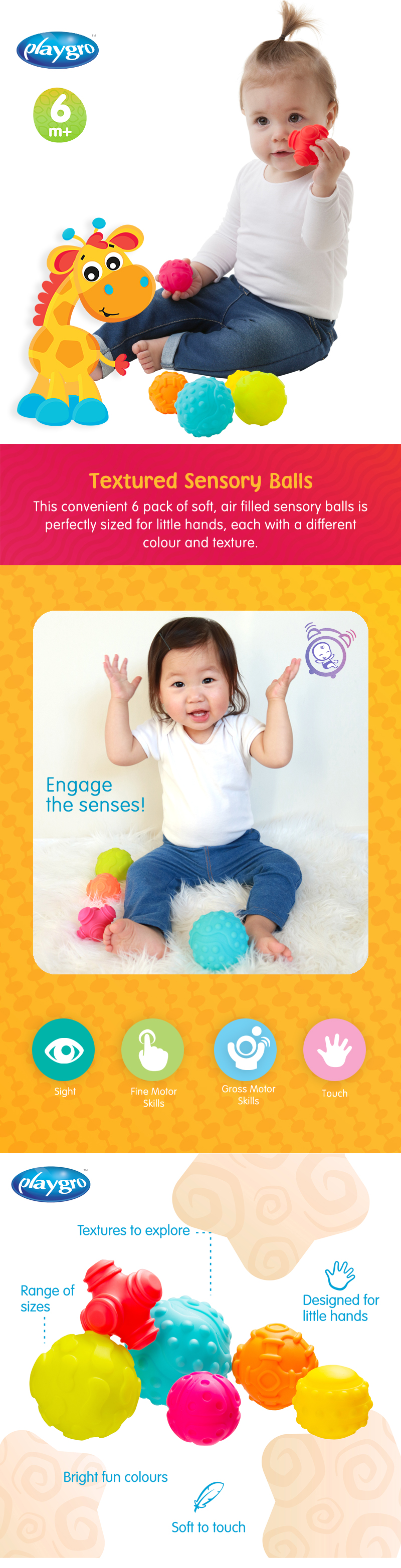 playgro textured sensory balls