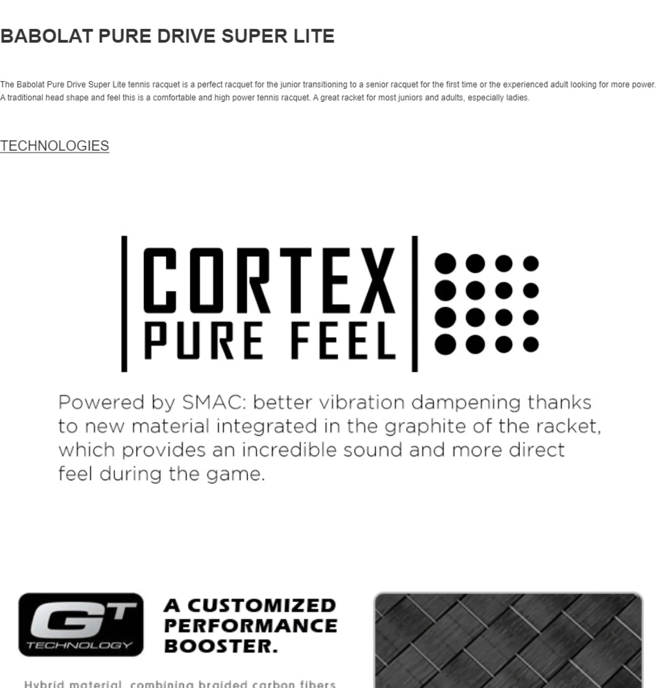 babolat cortex pure feel