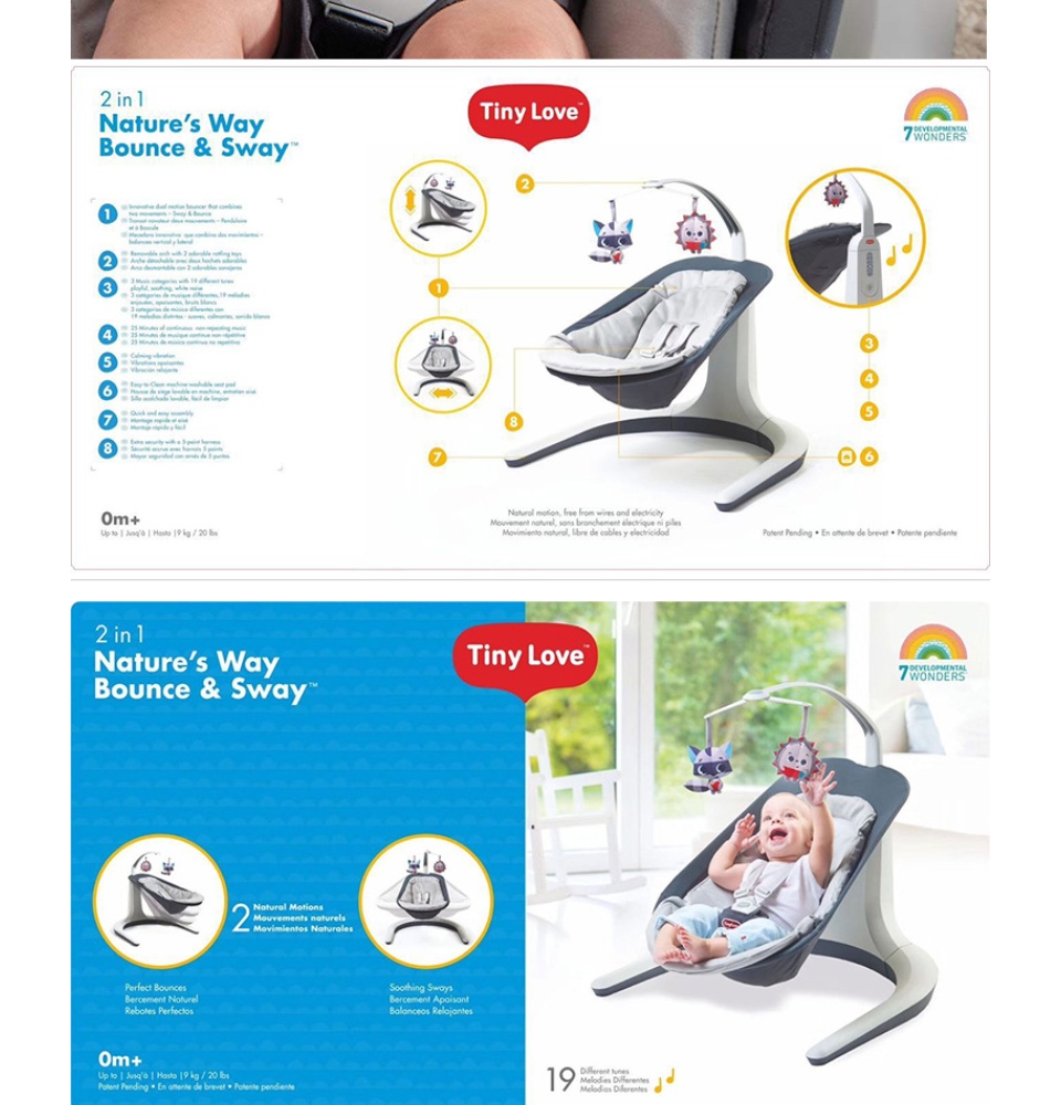 tiny love nature's way 2 in 1 bounce & sway