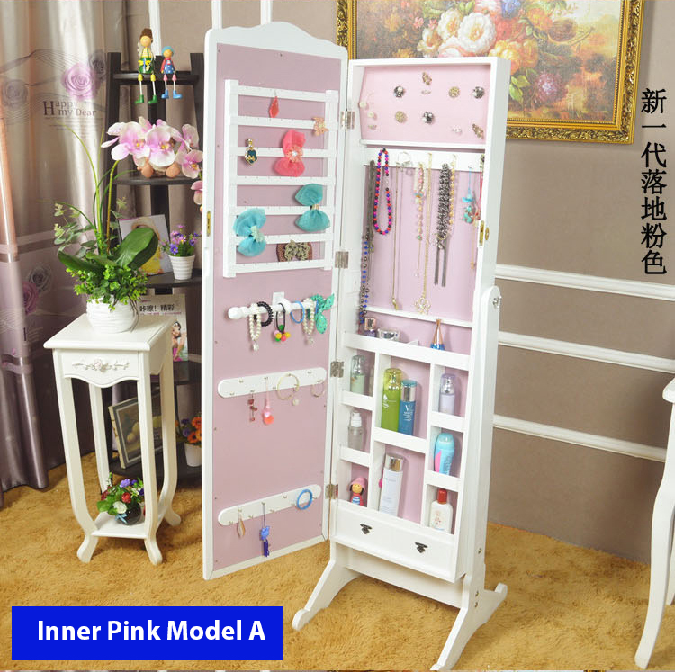 Jewelry Full Length Mirror Accessory Organizer Cabinet Inner Accessory Organizer Cabinet