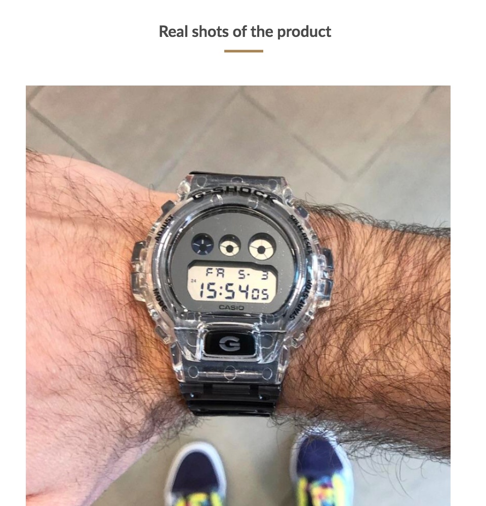 transparent casio