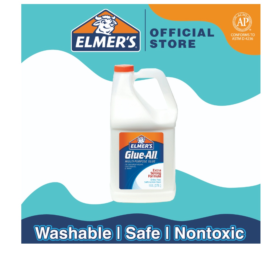 Elmer's White Glue All, 1 Gallon 3.78 Litres, Big Bottle Gallon, Elmer  Elmers