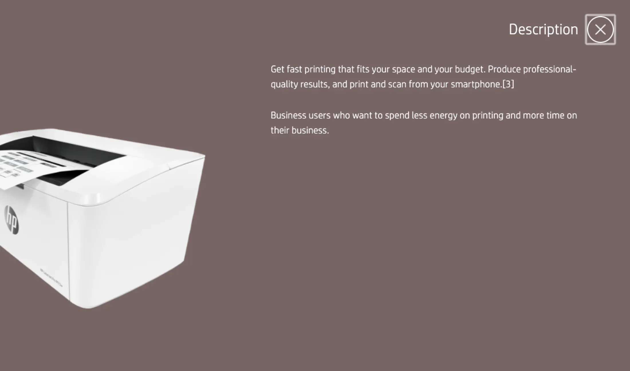 hp laserjet pro m15w printer specs