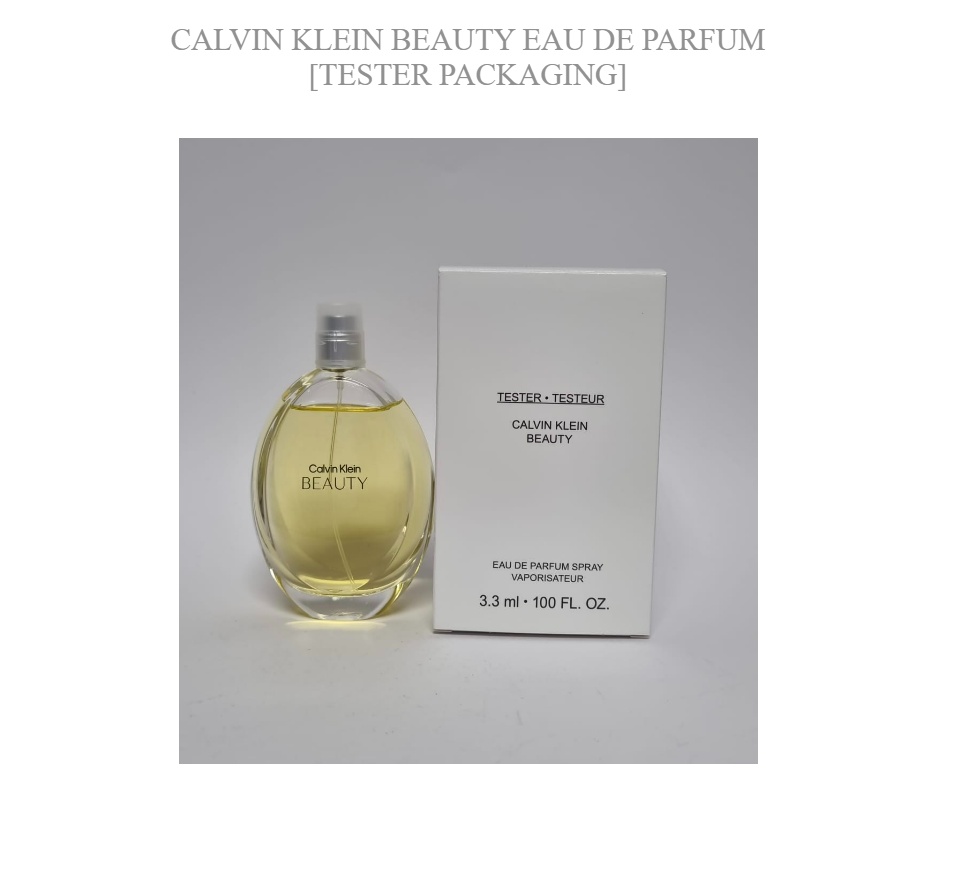 Calvin Klein Beauty edp sp 100ml Tester (with tester cap) Eclat