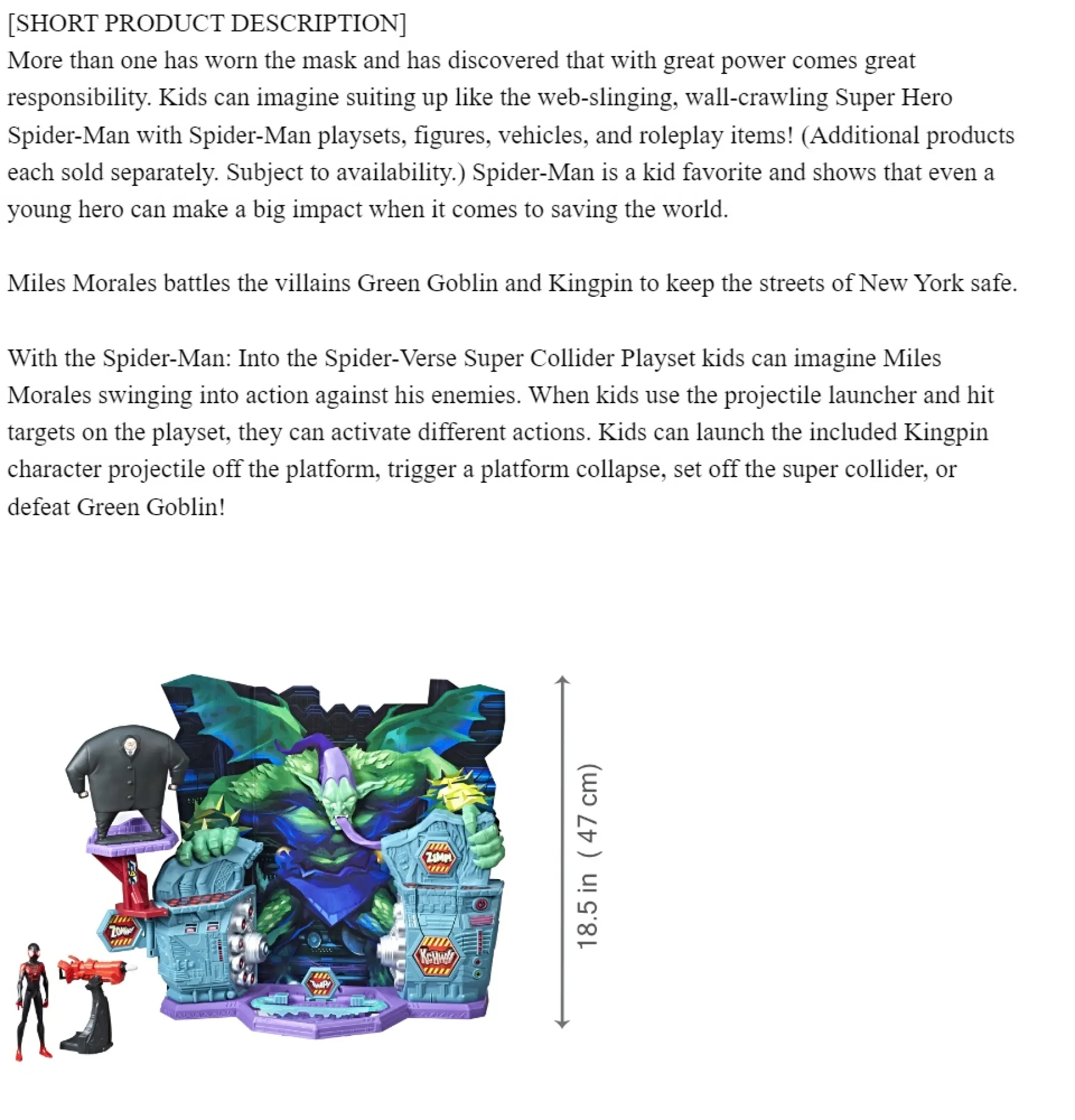 spider man into the spider verse super collider playset