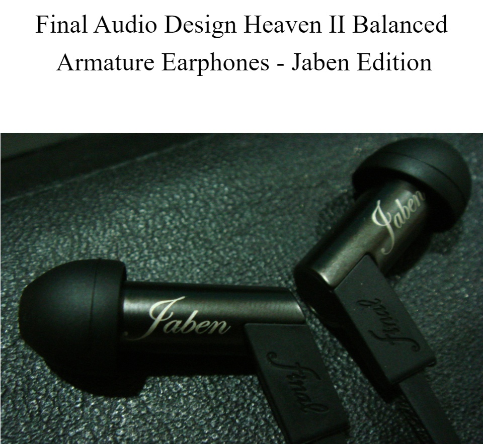 It Electronics Final Audio Design Heaven Ii Balanced Armature Earphone Jaben Edition Sme Businesses Having Special Deals Singapore 99 Sme