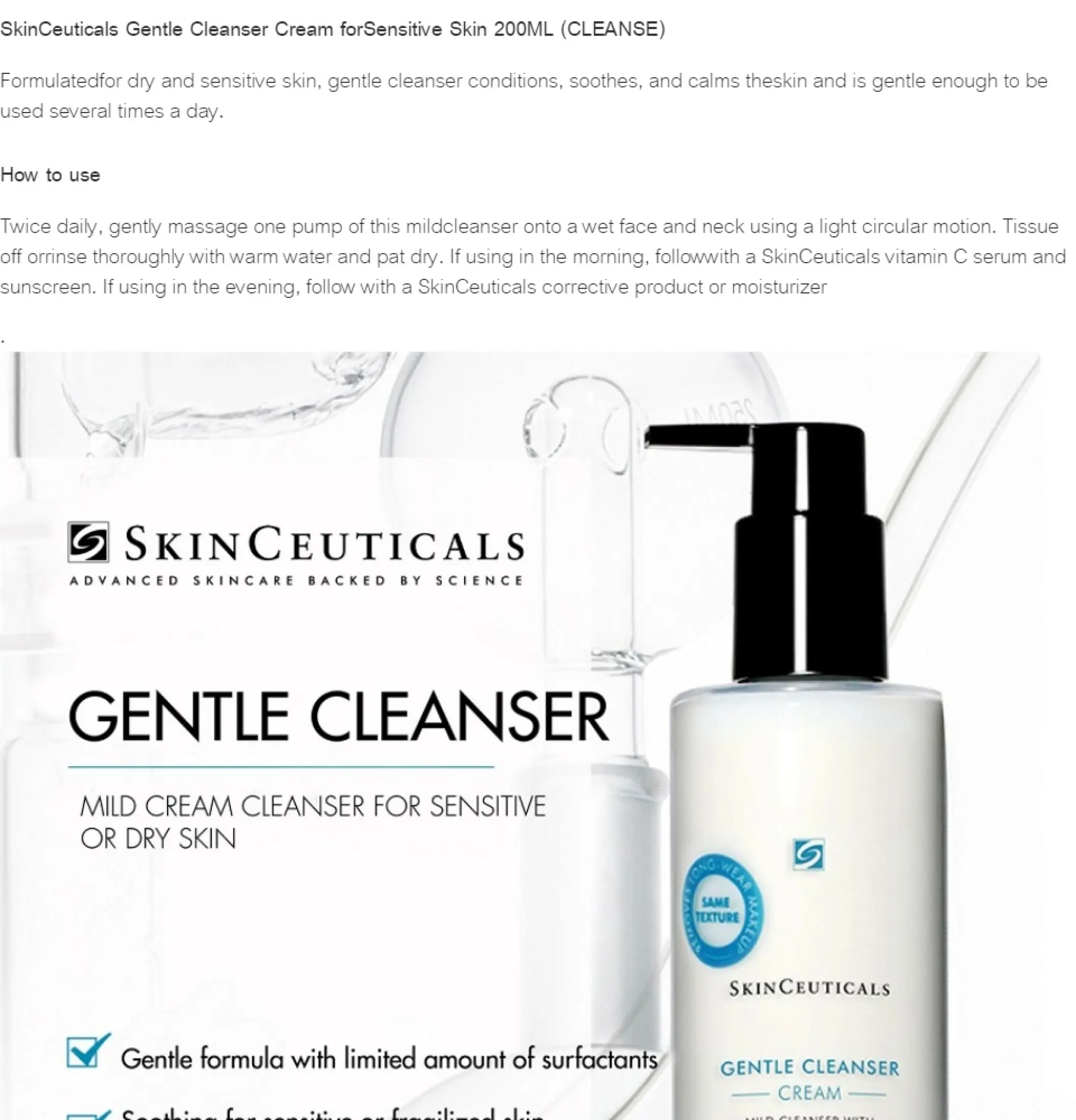 skinceuticals gentle cleanser 200ml