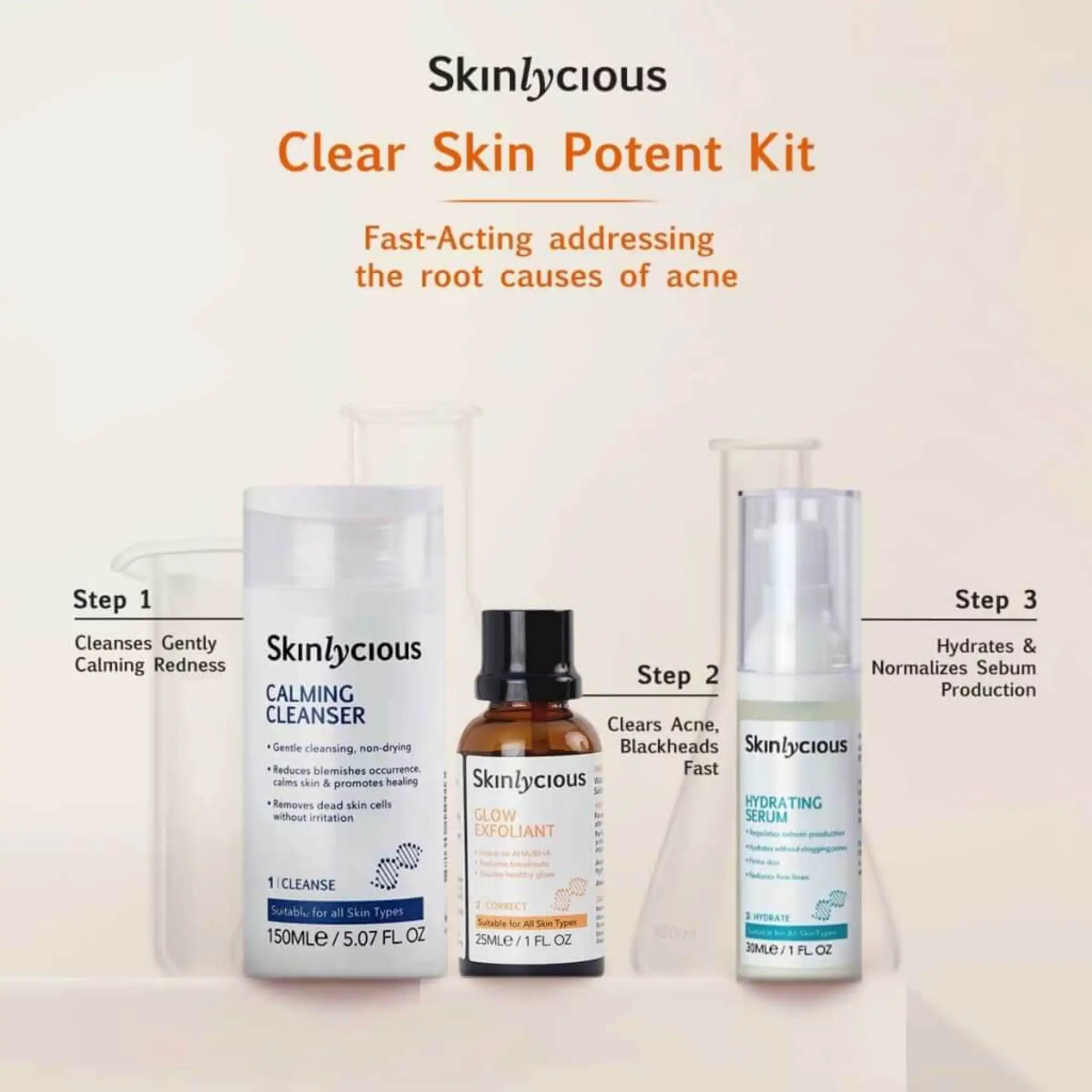 skin care set for acne
