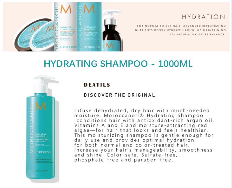 Moroccanoil Hydrating Shampoo 1L -Baby Product c4cfdc090a6e7121d2de196e744b4f5e